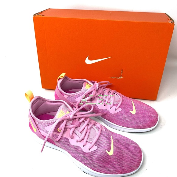 🌸Sale🌸 Nike Flex Trainer 9 Pink Rise Canvas Women Sneaker Size 7.5 AQ7491 600 - Picture 7 of 10
